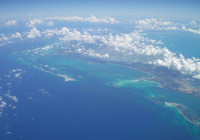 Aerial view of Abaco Island